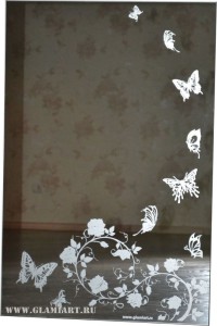 Зеркало Бабочки, розы