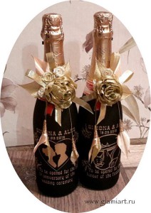 Поздравительные бутылки на Свадьбу